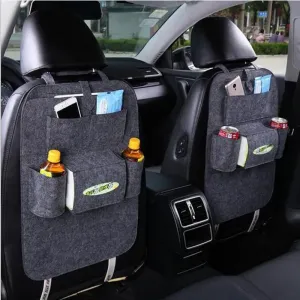 Multi Car Seat Storage Bag Practical Car Seat Back Organizer Storage Bags Car Hanging Pocket Car Interior Accessories  (Gray) #1040887
