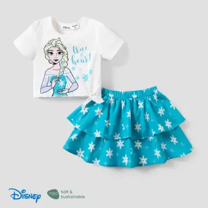 Disney Frozen Elsa 2pcs Toddler Girls Naiaâ¢ Character cake Skirt Suit Set #1329211