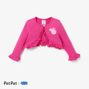 Peppa Pig Toddler Girl Short-sleeve Fungus Coat and Love Screen Print  Dress #1319576