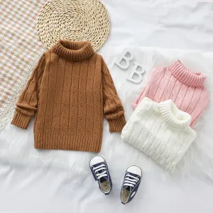 Toddler Boy/Girl Basic Textured Turtleneck Sweater #1067683