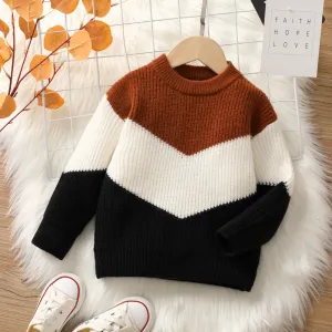 Toddler Boy/Girl Casual Colorblock Knit Sweater #207627