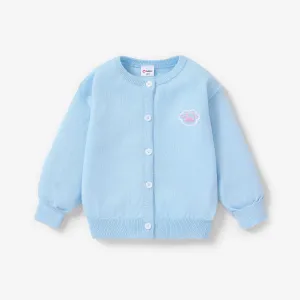 Toddler Girl Button Design Sweater #1319091