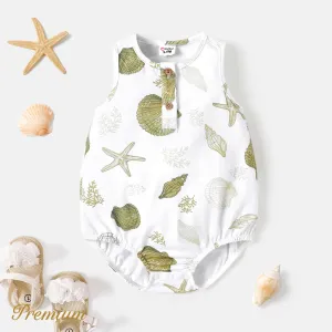 <Shell Seeker> Baby Boy/Girl Cotton Tank Romper / Overalls Shorts / Two-piece Swimsuit #1035702