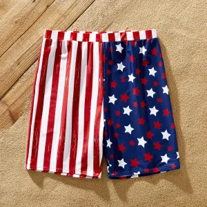 Independence Day Family Matching One-piece Swimsuit and Swim Trunks #1033173
