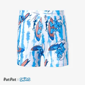 Smurfs Family Matching Graphic Stripe Pattern Swimsuit/swimming trunks #1319437