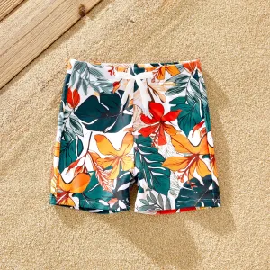 Tropical Family Swimwear Set - 2 Pieces Unisex Casual Plants and Floral #1327968