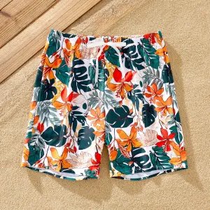 Tropical Family Swimwear Set - 2 Pieces Unisex Casual Plants and Floral #1327970