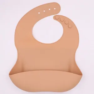 1-pc Baby Silicone Bibs Toddler saliva pocket super soft Waterproof Bibs Adjustable Baby Aprons Bibs #841975
