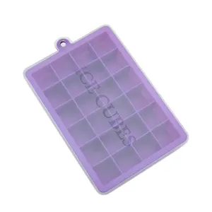 24 Grids Silicone Ice Cube Tray Mold Ice Cube Maker Container with Cover #856517