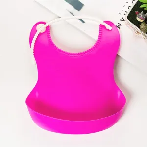 Adjustable Soft Baby Bibs with Food Catcher Pocket Durable and Easy to Wash #203678