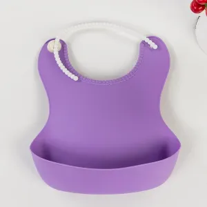 Adjustable Soft Baby Bibs with Food Catcher Pocket Durable and Easy to Wash #203679