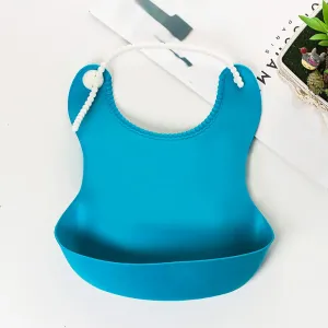 Adjustable Soft Baby Bibs with Food Catcher Pocket Durable and Easy to Wash #203680