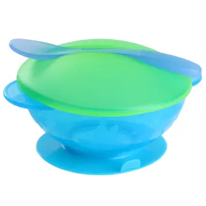 All-In-One Suction Cup Bowl Children Anti-Fall Bowl Baby Silicone Dishes Dining Plate Bowl Tableware Spoon Food Dinnerware #806786