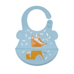Cartoon Silicone Bib Waterproof 3D Baby Bib #1194179