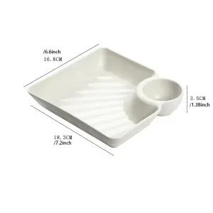 Condiment Dish & French Fries Tray with Food Separation #1216495