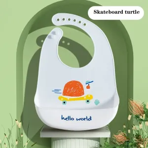 Food-grade Silicone Baby Bib with Waterproof and Stain-Resistant Design #1055983