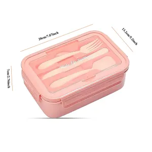 Student Sub-grid Bento Box Toddler or Kid's Fruit Lunch Box Office Workers Microwave Heating Lunch Box #907492