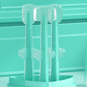 3-pack Newborn Baby Toothbrush U-shaped Brush and Tongue Scraper #1047433