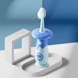 Baby Training Toothbrush Extra Soft Bristles Toddler Toothbrush Oral Care with Anti-Choking Guard to Prevent Stuck Throat #1288647