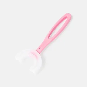 Kids Toothbrush with U-Shaped Food Grade Silicone Brush Head Manual Whole Mouth Toothbrush Oral Cleaning Tools for Children Training Teeth Cleaning (R #221451