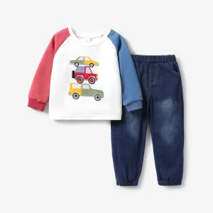 2pcs Toddler Boy Childlike Vehicle Set #1074856