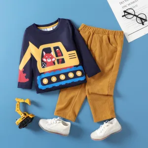 2pcs Toddler Boy Cute Building Childlike Style Set #1067220