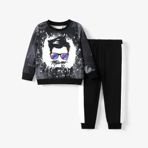 2pcs Toddler Baby Girl/Boy Sporty Sweatshirt Set #1171391