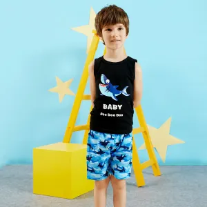 Baby / Toddler Cartoon Shark Print Tank and Shorts Set #768272