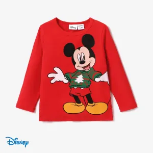 Disney Mickey and Friends Christmas Toddler Boy Character Print Sweatshirt/Colorblock Vest/Trousers #1166851