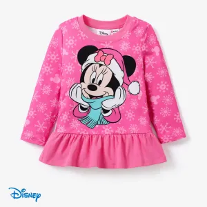 Disney Mickey and Friends Christmas Toddler Girl Cotton Character Print Top or Colorblock Vest or Leggings #1235904