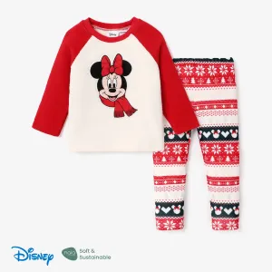 Disney Mickey and Friends Toddler Girl Character Print Warm Long-sleeve Top and Naiaâ¢ Pants Sets #1171516