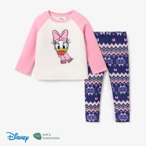 Disney Mickey and Friends Toddler Girl Character Print Warm Long-sleeve Top and Naiaâ¢ Pants Sets #1171519