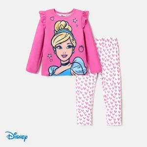 Disney Princess Baby Girl 2pcs Character Print Long-sleeve Top and Leggings Set #1064418