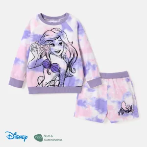 Disney Princess Toddler Girl 2pcs Naiaâ¢ Character Print Tie Dye Pullover and Shorts Set #1059501