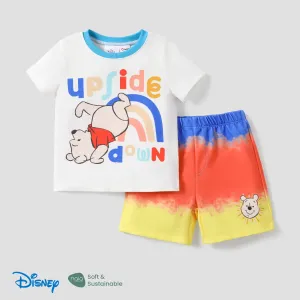 Disney Winnie the Pooh 2pcs Toddler boy Rainbow Tyedye print Set #1319391