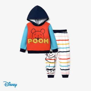 Disney Winnie the Pooh Toddler Boy 2pcs Character Print Long-sleeve Hoodie and Stripe Pants Set #1073515