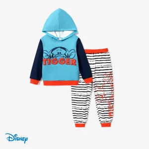 Disney Winnie the Pooh Toddler Boy 2pcs Character Print Long-sleeve Hoodie and Stripe Pants Set #1073522