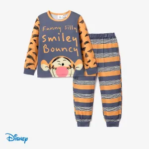 Disney Winnie the Pooh Toddler Girl/Boy 2pcs Character Print Long-sleeve Sweatshirt and Stripe Pants Set #1092507