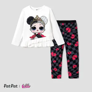 L.O.L. SURPRISE! 2pcs Toddler Girl Character Print Tee and Polka Dots Leggings Set #1095548