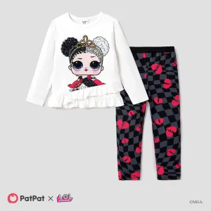 L.O.L. SURPRISE! 2pcs Toddler Girl Character Print Tee and Polka Dots Leggings Set #1095549