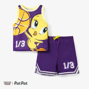 Looney Tunes 2pcs Toddler Girls Sporty Character Print Tank Top&Shorts Set #1333120