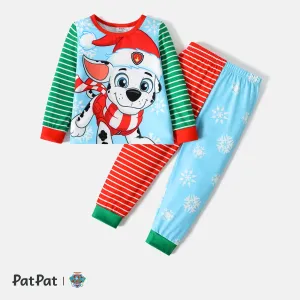 PAW Patrol 2pcs 2pcs Toddler Boy/Girl Christmas Striped Colorblock Long-sleeve Tee and Pants Set #208979