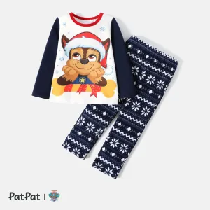 PAW Patrol 2pcs Toddler Boy/Girl Christmas Graphic Long-sleeve Tee and Polar Fleece Pants Pajamas Sleepwear Set #210583