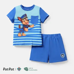 PAW Patrol 2pcs Toddler Boy Naia Stripe Short-sleeve Tee and Cotton Shorts Set #788727