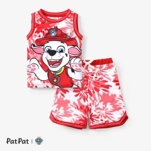 PAW Patrol Boys/Girls Children's Sports and Leisure Tie-Dye Print Effect Flat Machine Webbing Basketball Jersey sets #1321936