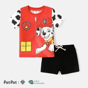 PAW Patrol Toddler Girl/Boy 2pcs Colorblock Short-sleeve Naia Tee and Cotton Shorts Set #727597