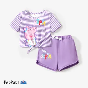 Peppa Pig Toddler Girl 2pcs Rainbow/Fruit/Stripe Print Set #1321421