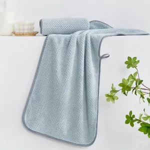 Pure Color Pineapple Lattice Towel Soft Absorbent Coral Fleece Bath Towel Face Towel #202842