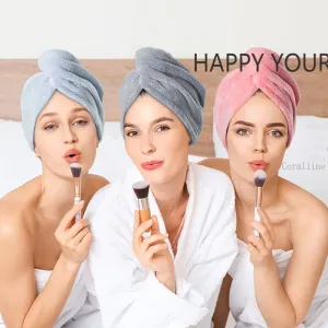 Women Hair Towel Wrap Multifunction Super Absorbent Quick Dry Hair Turban for Drying Hair #211758
