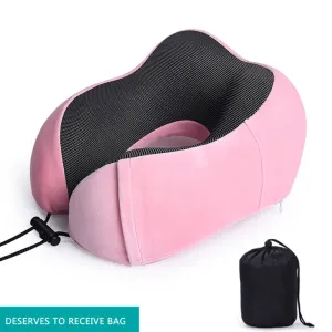 Travel Pillow Memory Foam Neck Pillow with Storage Bag for Airplane Car Travel Accessories #226948